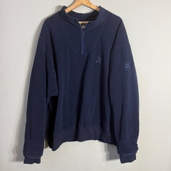 Zero Restriction Comfort Suede 1/4 Zip Windbreaker Pullover Men's XL Blue Golf - Picture 4 of 13
